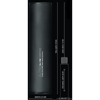 A-tec Hertz 119 Maks.Kal. 6,5 18X1 NORMA Aluminiumslyddemper, 199mm, 362g, 29dBc